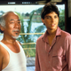 Mr. Miyagi (Pat Morita) and Daniel (Macchio) in The Karate Kid Part II.